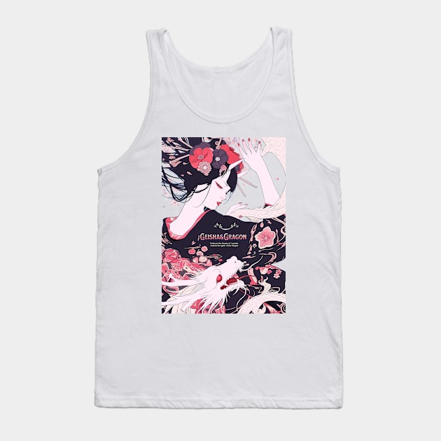 Geisha and Dragon 7012 Tank Top by ToddT